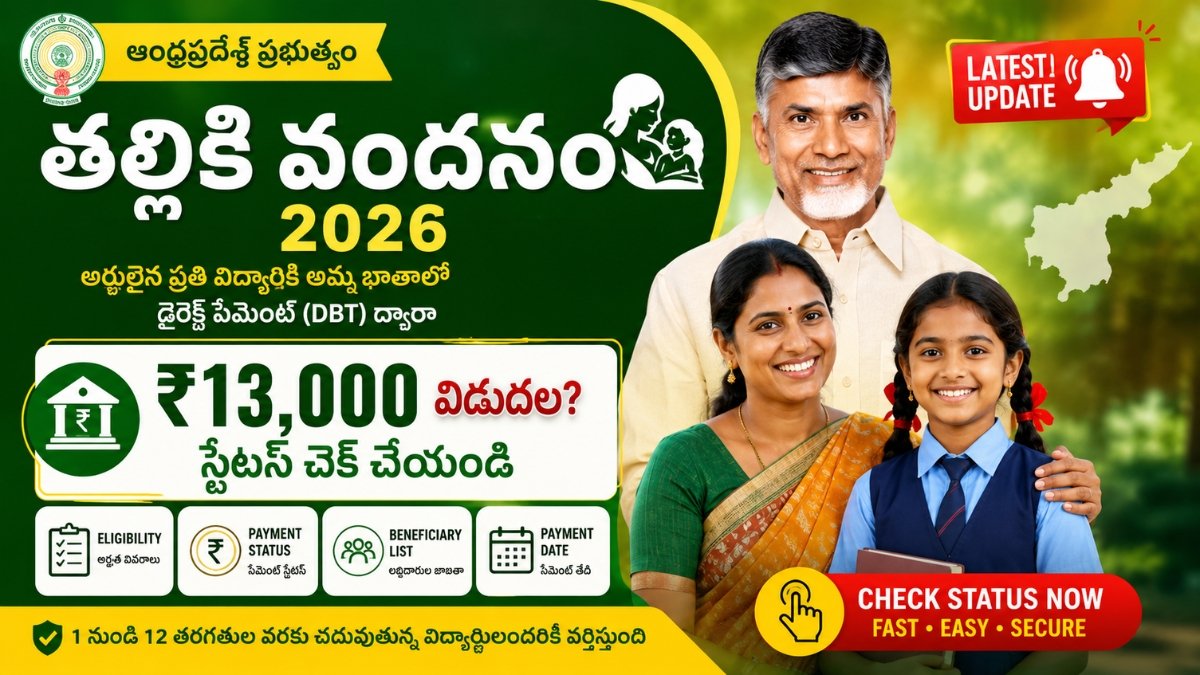 Thalliki Vandanam Status Update 2026 2 Thalliki Vandanam 2026 Payment Status
