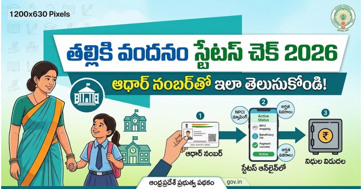 తల్లికి వందనం పేమెంట్ స్టేటస్ ను ఆధార్తో ఇలా తెలుసుకోండి! | Thalliki Vandanam Payment Status 2026 3 తల్లికి వందనం పేమెంట్ స్టేటస్ ను ఆధార్తో ఇలా తెలుసుకోండి! | Thalliki Vandanam Payment Status 2026